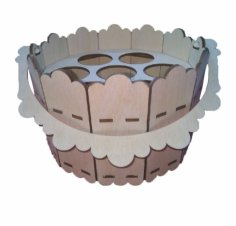 Laser Cut Wooden Egg Holder Easter Bucket Decor Easter Basket CDR File