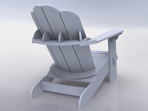 Laser Cut Wooden Folding Adirondack Chair Plans