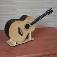 Laser Cut Wooden Guitar Piggy Bank CDR File