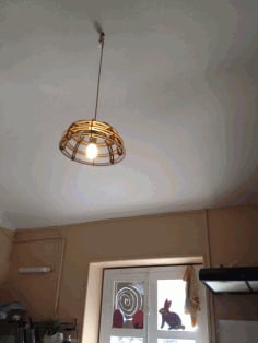 Laser Cut Wooden Hanging Pendant Lamp CDR File