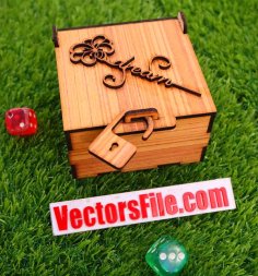 Laser Cut Wooden Jewelry Box Wedding Gift Box Wood Box CDR and DXF File