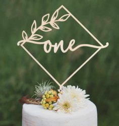 Laser Cut Wooden Love Birthday Cake Topper Design CDR file for Laser Cutting