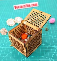 Laser Cut Wooden Mini Gift Box Jewelry Box Ring Box CDR and DXF File