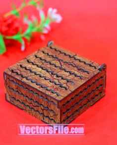 Laser Cut Wooden Mini Gift Box Ring Box Jewellery Box DXF and CDR File