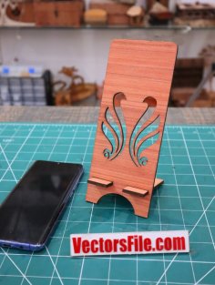 Laser Cut Wooden Mobile Holder Desk Mobile Stand Phone Holder DXF and CDR File