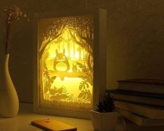 Laser Cut Wooden Multilayer Night Light Lamp for Room Decor Vector File