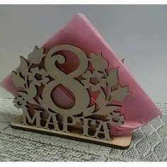 Laser Cut Wooden Napkin Holder March 8 CDR File