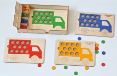 Laser Cut Wooden Peg Puzzle Toy For Montessori Kids Free Vector