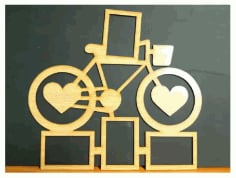 Laser Cut Wooden Photo Frame, Wooden Family Frame Vector File