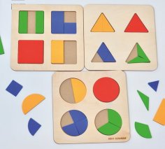 Laser Cut Wooden Puzzle Toy Kids Education Free Vector