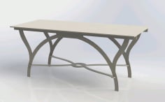 Laser Cut Wooden Rectangular Table CDR and DXF Vector File