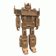 Laser Cut Wooden Robot Model DXF File