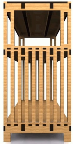 Laser Cut Wooden Service Desk Furniture CNC Wooden Furniture CDR and DXF File