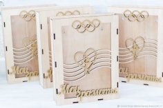 Laser Cut Wooden Sports Medal Display Frame CDR File