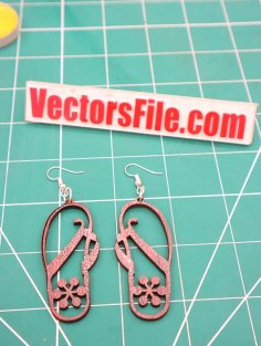 Laser Cut Wooden Stylish Footwear Design Earring Women Jewelry Template CDR and DXF File