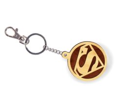 Laser Cut Wooden Supper Man Keychain Keyring CDR File