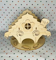 Laser Cut wooden Tea House CDR File