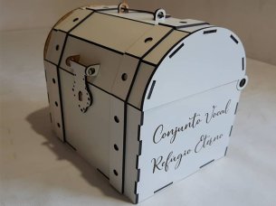 Laser Cut Wooden Treasure Chest Storage Box Jewelry Box Template