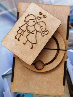 Laser Cut Wooden Valentine Box CDR File