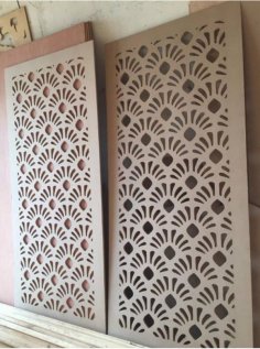 Laser Cut Wooden Wall Panel Grill Divider Design Jali Pattern Saperator DXF File