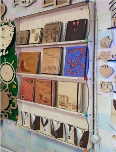 Laser Cut Wooden Wall Shelf Showcase CDR File