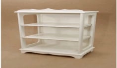 Laser Cut Wooden White Storage Rack CDR Vectors File