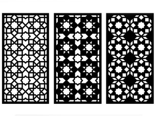 Laser Cutting Grill Panel Vector Template