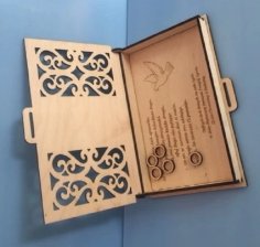 Laser Engraved Wood First Communion Jewelry Box PDF and CDR File