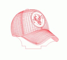 Laser Engraving Cap 3D Illusion Led Lamp Vector DXF File