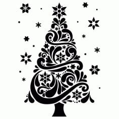 Laser Engraving Decor Christmas Tree Laser Cut CDR File