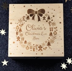 Laser Engraving Decorative Pattern For Christmas Laser Cut CDR File