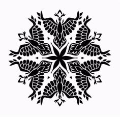 Laser Engraving Mandala Vector Art CDR, DXF and Ai File