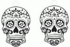 Laser Engraving Skull Pendant, Skull Jewelry Design Vector File