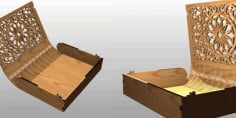 laser wooden cut Box for book DXF File