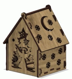 Lasercut Wooden House Model CDR File