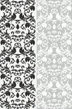 Lattice Floral Banner Screen Divider Panel CDR File