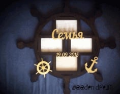 Layout of Decorative Pirate Photo Frame CDR File