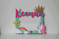 Layout of Decorative Unicorn Photo Frame CDR File