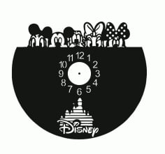 Layout of Disnep Clock Drawing CDR File