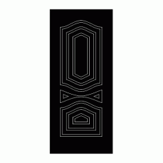 Lines Door Panel Design DXF File