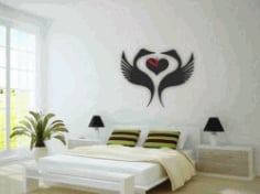 Love Bird Clock Board CDR Vectors File