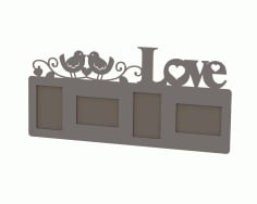 Love Frame Laser Cut DXF File