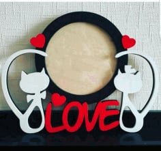 Love Theme Photo Frames Valentine Photo Frames Laser Cut CDR File