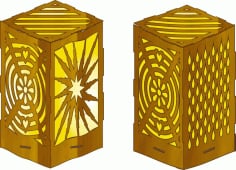 luminaria Night Light Lamp Laser Cut DXF File