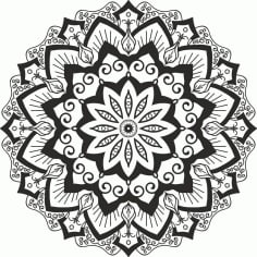 Mandala Cut Design Ornament CDR File