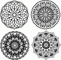 Mandalas Set Ornament CDR File