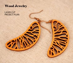 Mandrain Earrings Jewelry Art Laser Cut Design CDR File