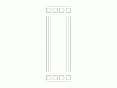 MDF Door Design 11 CNC Laser Cut DXF File