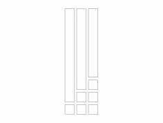 MDF Door Design 13 CNC Laser Cut DXF File