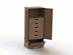 MDF Organizer with Drawer CNC Laser Cutting Free CDR File